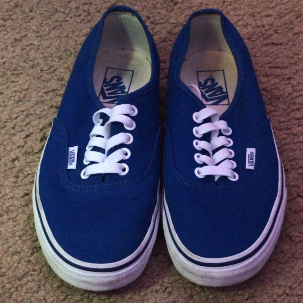Royal blue vans low rise authentic shoes